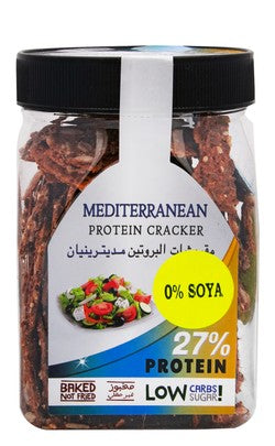 Modern Bakery Mediterranean Baked Cracker 27% Protein - soy free  low carb  low sugar 200 gr