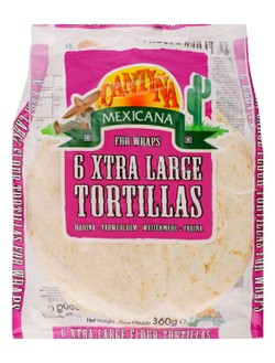 Cantina XL Tortilla Wraps (6 Pieces) - vegetarian 360 gr