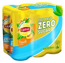 Lipton Zero Sugar Peach Iced Tea 6 x 320 ml