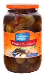 Огурцы маринованные цельные American Garden со вкусом укропа - вегетарианские 530 гр