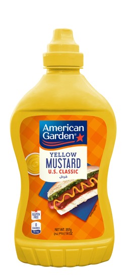 American Garden Yellow Mustard - vegan  gluten free 397 gr