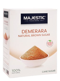 Majestic Demerara Natural Brown Cane Sugar - GMO free 500 gr