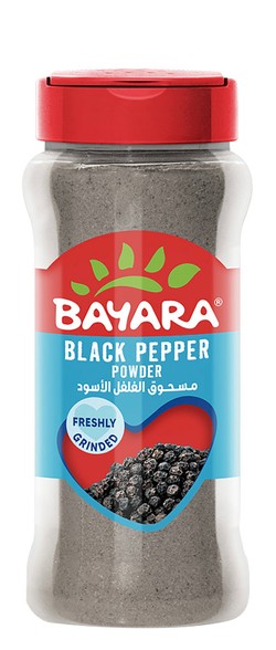 Bayara Black Pepper Powder - no added artificial flavors  no added artificial preservatives  no added artificial colorants 165 gr