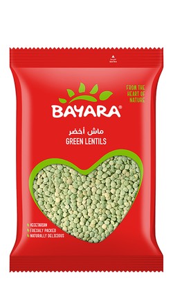 Bayara Green Lentils - no added artificial flavors  no added artificial colorants  no added preservatives 400 gr