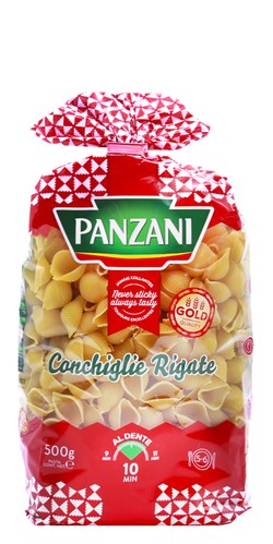 Panzani Conchiglie Rigate Pasta 500 gr