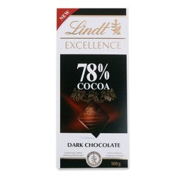 Плитка темного шоколада Lindt Excellence 78% 100 гр