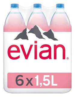 Evian Natural Mineral Water (6x1.5L) 6 x 1.5 L