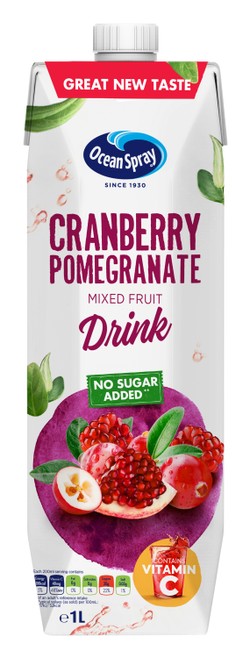 Ocean Spray Long Life Cranberry & Pomegranate Juice - artificial colors free  artificial flavorings free  artificial sweeteners free 1 L