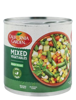 California Garden Ready to Eat Mixed Vegetables - artificial flavors free  low fat 255 gr