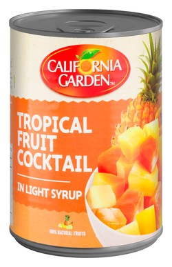 California Garden Tropical Fruit Cocktail Chunks in Light Syrup 340 gr