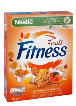 Fitness Wholegrain Cereal with Fruits & Oats - artificial colors free  artificial flavors free  palm oil free 375 gr