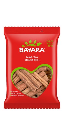 Bayara Whole Cinnamon - vegetarian  no added artificial flavors  no added artificial colorants 100 gr