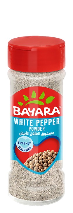 Bayara White Pepper Powder - no added artificial flavors  no added artificial colorants  no added artificial preservatives 45 gr