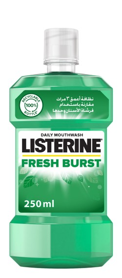 Listerine Antiseptic Mouthwash Fresh Burst Flavor 250 ml