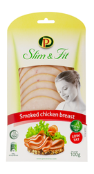 Perutnina Ptuj Slim & Fit Smoked Low Fat Chicken Breast Slices - gluten free 100 gr