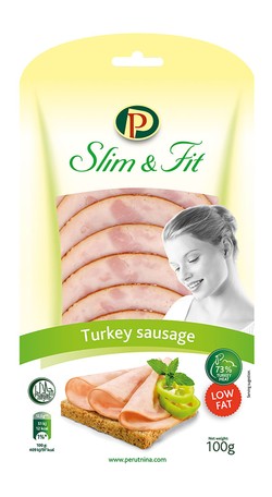 Perutnina Ptuj Slim & Fit Low Fat Turkey Sausage Slices - gluten free 100 gr