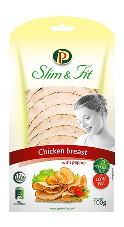 Perutnina Ptuj Slim & Fit Low Fat Chicken Breast Slices with Pepper 100 gr