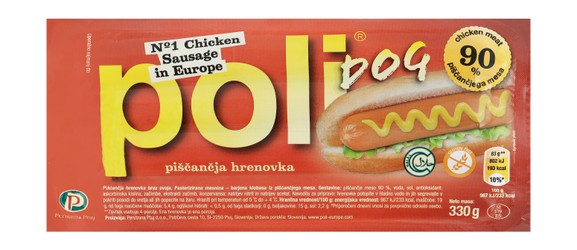 Poli Frozen Chicken Frankfurters - gluten free 330 gr