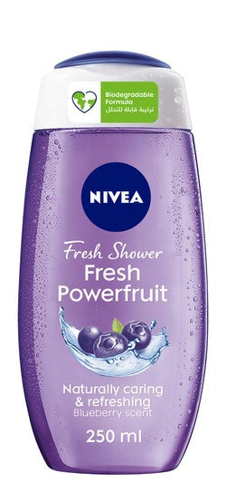 Nivea Refreshing Fresh Powerfruit Shower Gel Blueberry Scent 250 ml