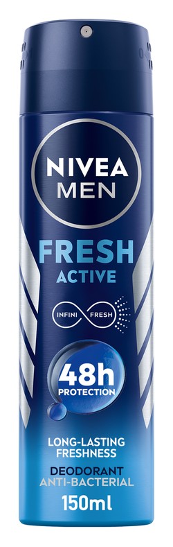 Nivea Men Fresh Active 48H Antibacterial Deodorant Spray 150 ml