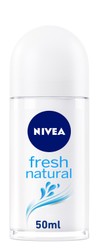 Nivea Fresh Natural 48H Antiperspirant Roll-On Deodorant for Women - ethyl alcohol free 50 ml