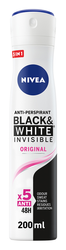 Nivea Deodorant Female Invisible Black & White Original Spray 200 ml