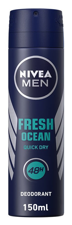 Nivea Men Fresh Ocean 48H Antibacterial Deodorant Spray 150 ml