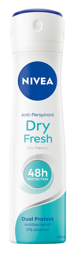 Nivea Dry Fresh Antibacterial Antiperspirant Deodorant Spray for Women 150 ml