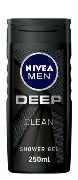 Nivea Men Deep Clean Shower Gel with Microfine Clay for Body  Face & Hair 250 ml