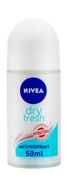 Nivea Dry Fresh 48H Antibacterial & Antiperspirant Roll-On Deodorant for Women 50 ml