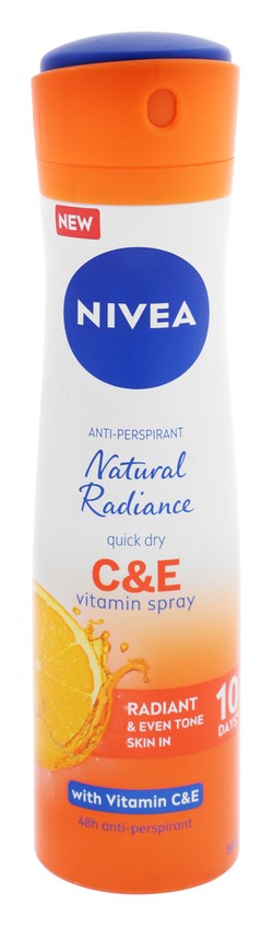 Nivea Natural Radiance 48H Antiperspirant Deodorant Spray with Vitamin C & E for Women 150 ml