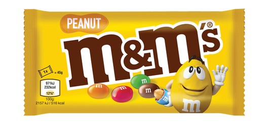 M&M s Chocolate Candies with Peanuts 45 gr