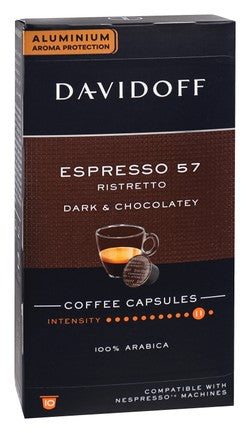 Davidoff Espresso 57 Ristretto Coffee Capsules - Intensity 11 10 capsules