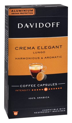 Davidoff Crema Elegant Lungo Coffee Capsules - Intensity 6 10 capsules