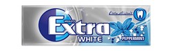 Extra White Chewing Gum Peppermint Flavor - sugar free 10 per pack