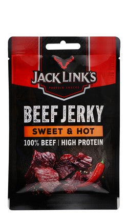 Jack Link s Sweet & Hot Beef Jerky Snack - no added MSG  artificial color free 25 gr