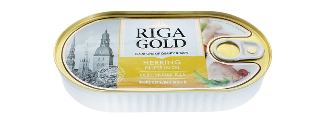 Riga Gold Atlantic Herring Fillets in Oil 190 gr