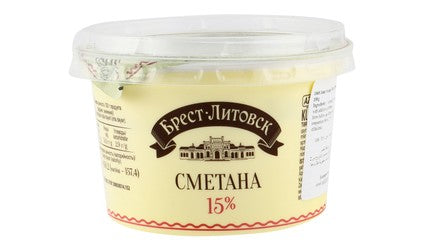 Brest-Litovsk Sour Cream (15% Fat) 180 gr