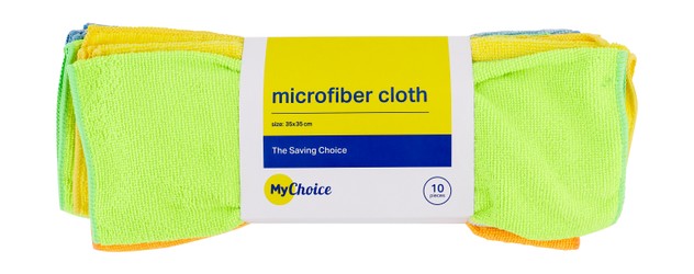 MyChoice Assorted Microfiber Cloths (35x35cm) 10 per pack