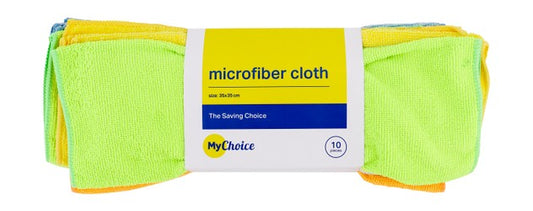 MyChoice Assorted Microfiber Cloths (35x35cm) 10 per pack