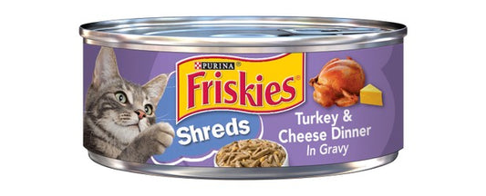 Purina Friskies Wet Cat Food Shreds with Turkey & Cheese in Gravy 156 gr