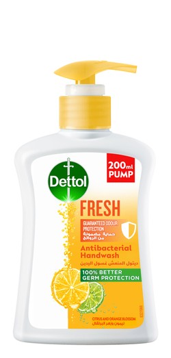 Dettol Fresh Antibacterial Liquid Hand Wash Citrus & Orange Blossom Scent 200 ml