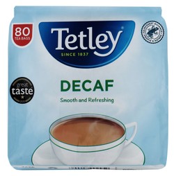 Tetley Decaffeinated Tea Bags 80 per pack