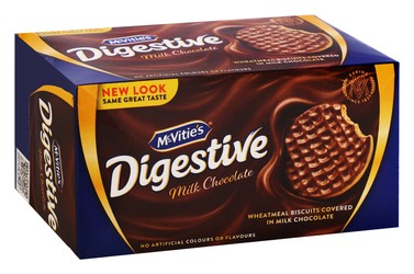 McVitie s Digestive Milk Chocolate Coated Wheat Biscuits - artificial colors free  artificial flavors free 200 gr