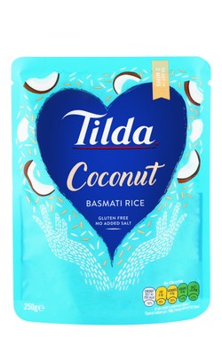 Tilda Coconut Basmati Rice - vegan  gluten free  no added salt 250 gr