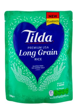 Tilda Premium Long Grain Rice - gluten free  artificial colors free  no added salt 250 gr