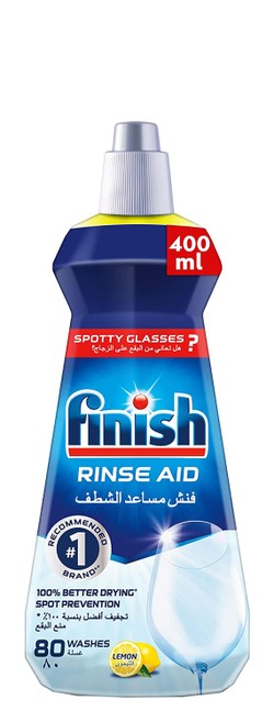 Finish Dishwasher Liquid Rinse Aid Lemon Scent 400 ml