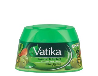 Vatika Naturals Nourishing & Protecting Hair Styling Cream with Henna  Almond & Olive - PVC free  animal testing free  alcohol free 140 ml