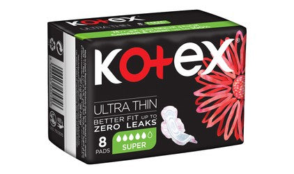 Kotex Super Ultra Thin Pads with Wings 8 per pack