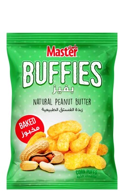 Master Buffies Baked Peanut Butter Corn Puffs 60 gr